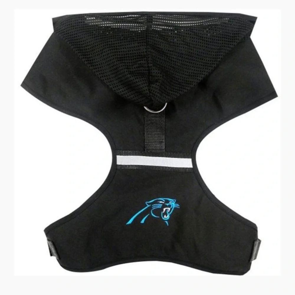 NFL Panthers Pet Harness with Mesh Hoodie